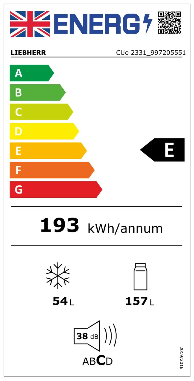 CUe 2331 Automatic refrigerator-freezer with SmartFrost - Liebherr